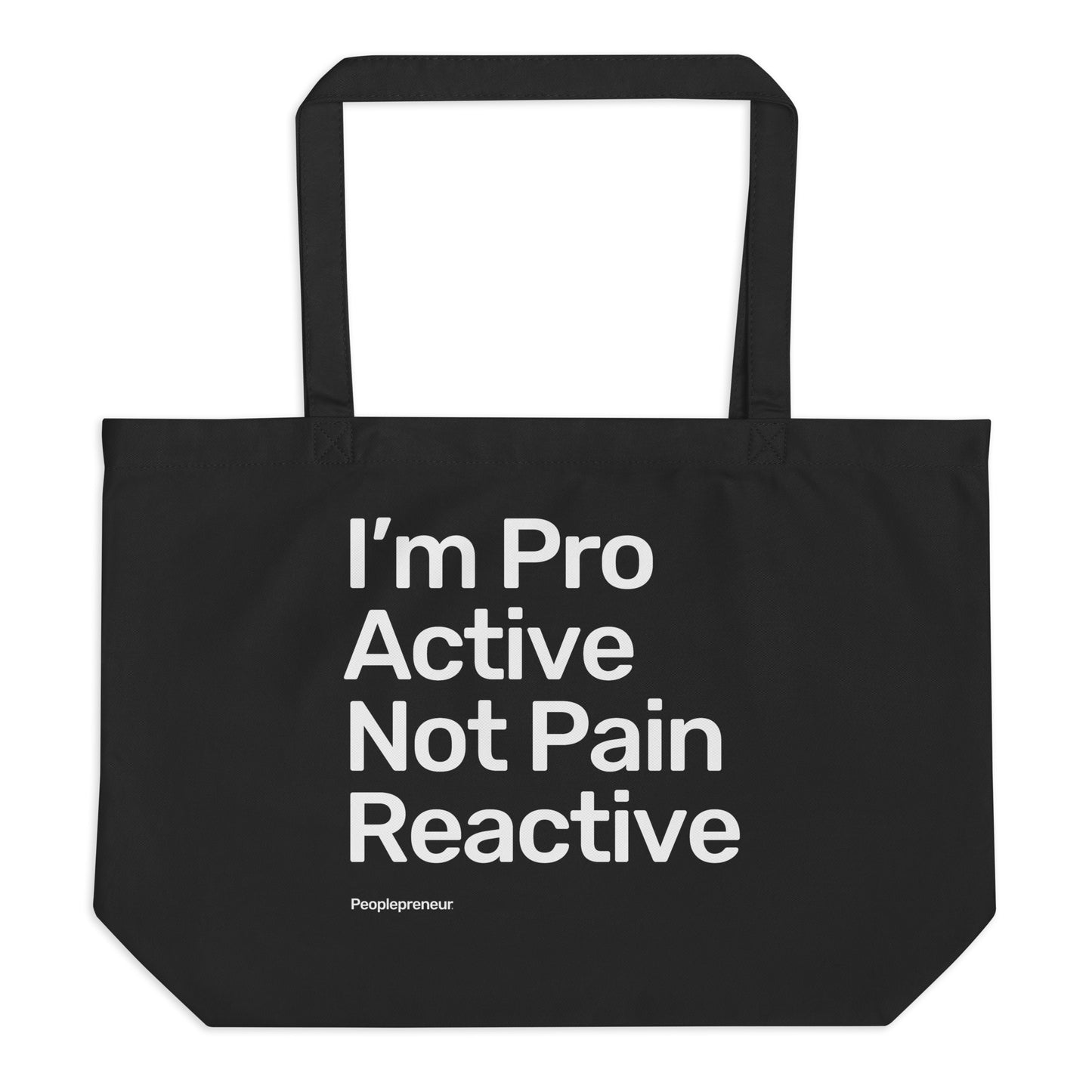 Peoplepreneur® - Large Organic Tote Bag [Pro Active]
